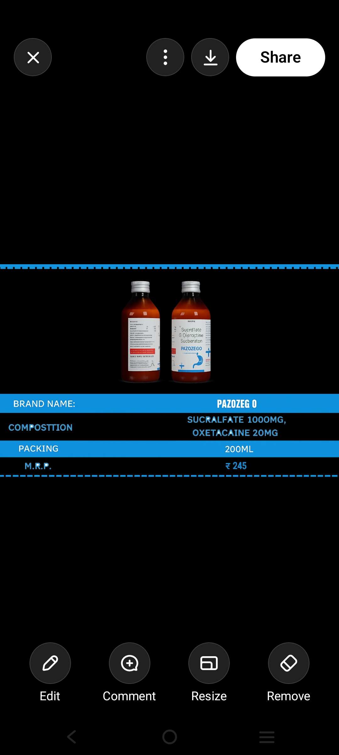 PAZOZEG O SYRUP 200 ML