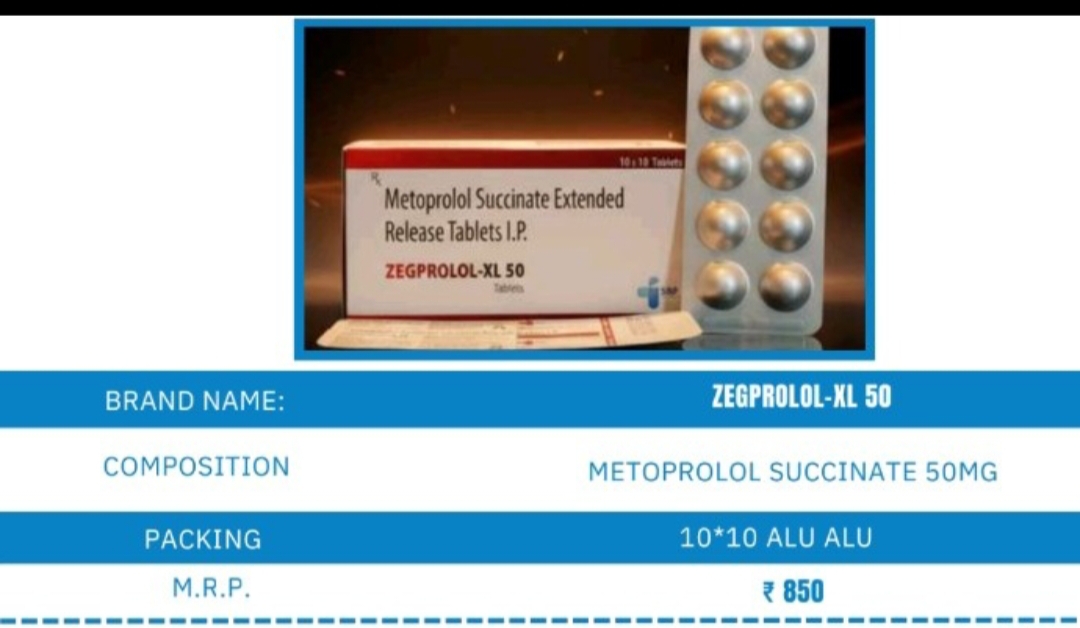 ZEGPOROLOL XL 50 MG TAB